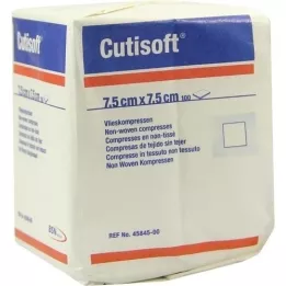 CUTISOFT Compresas no tejidas 7,5x7,5 cm no estériles, 100 uds
