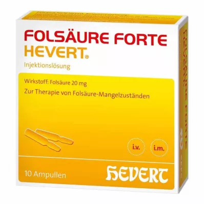 FOLSÄURE HEVERT Ampollas forte, 10X2 ml