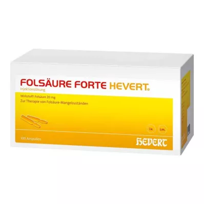 FOLSÄURE HEVERT Ampollas forte, 100X2 ml FOLSÄURE HEVERT Ampollas forte, 100X2 ml