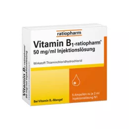 VITAMIN B1-RATIOPHARM 50 mg/ml Ampollas Inj.Lsg, 5X2 ml