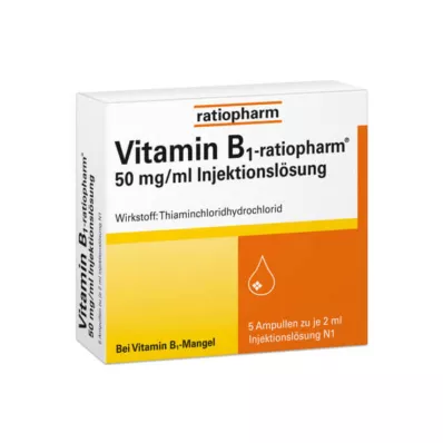 VITAMIN B1-RATIOPHARM 50 mg/ml Ampollas Inj.Lsg, 5X2 ml