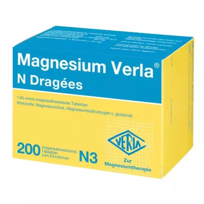 MAGNESIUM VERLA N Comprimidos recubiertos, 200 uds