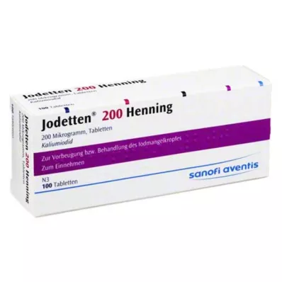 JODETTEN 200 pastillas Henning, 100 uds JODETTEN 200 pastillas Henning, 100 uds