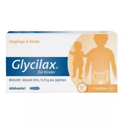 GLYCILAX Supositorios para niños, 6 uds