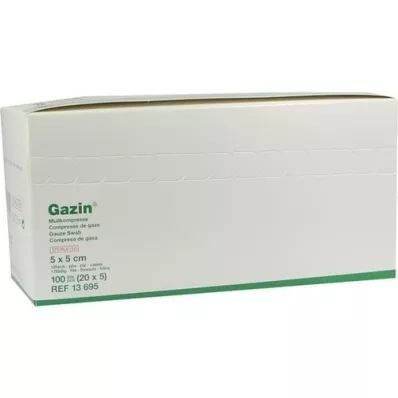 GAZIN Gasa comp.5x5 cm estéril 12x, 20X5 uds