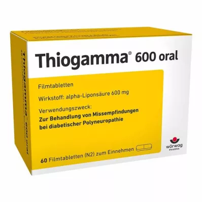 THIOGAMMA 600 comprimidos recubiertos con película oral, 60 unidades THIOGAMMA 600 comprimidos recubiertos con película oral, 60 unidades