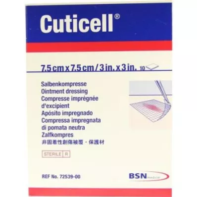 CUTICELL Compresas de pomada 7,5x7,5 cm, 10 uds