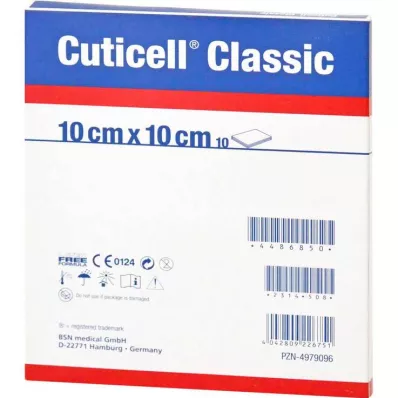 CUTICELL Gasa clásica para heridas 10x10 cm, 100 uds