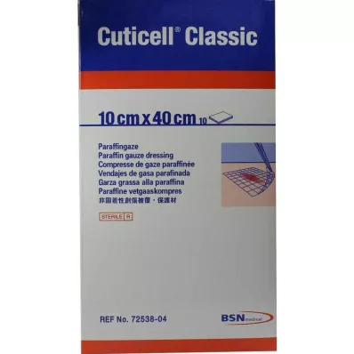 Cuticell Classic herida gasa 10x40 cm, 10 st