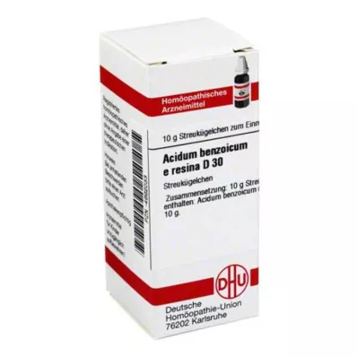 ACIDUM BENZOICUM E Resina D 30 glóbulos, 10 g