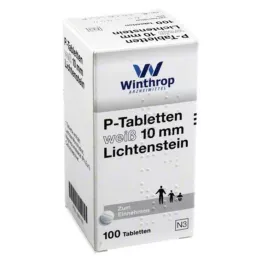P tabletas blancas 10 mm, 100 st