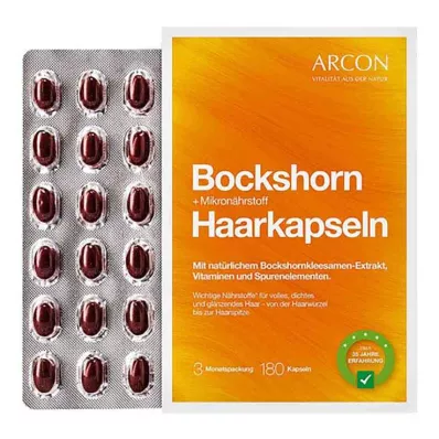Cápsulas capilares de fenogreco + micronutrientes, 180 piezas
