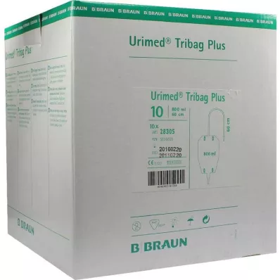 URIMED Manguito orina Tribag Plus 800ml 60cm ester., 10 uds