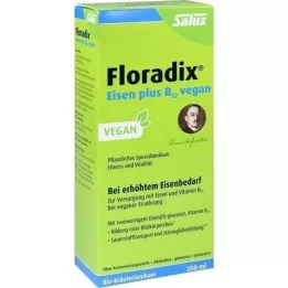 FLORADIX Tónico vegano de hierro y B12, 250 ml