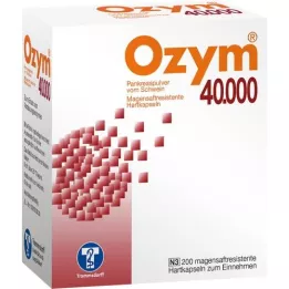 OZYM 40.000 cápsulas duras con recubrimiento entérico, 200 unidades