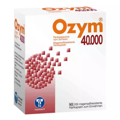 OZYM 40.000 cápsulas duras con recubrimiento entérico, 200 unidades
