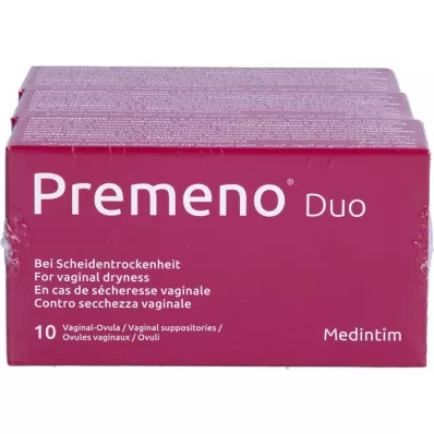 PREMENO Vagula vaginal Duo, 3 x 10 uds