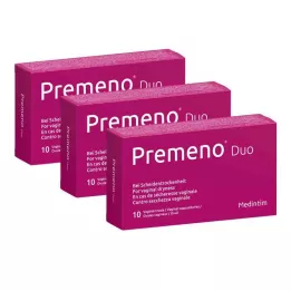 PREMENO Vagula vaginal Duo, 3 x 10 uds