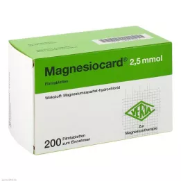 MAGNESIOCARD Comprimidos recubiertos de 2,5 mmol, 200 unidades