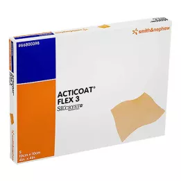 ACTICOAT Flex 3 10x10 cm vendaje, 5 uds
