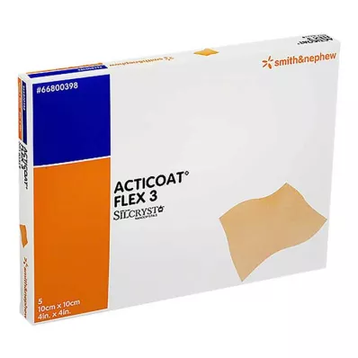 ACTICOAT Flex 3 10x10 cm vendaje, 5 uds