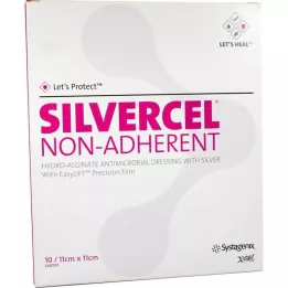 SILVERCEL compresas no adherentes 11x11 cm, 10 uds