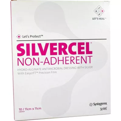 SILVERCEL compresas no adherentes 11x11 cm, 10 uds