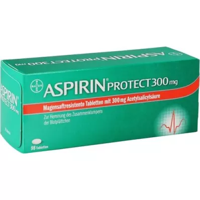 ASPIRIN Protect 300 mg comprimidos con cubierta entérica, 98 unidades