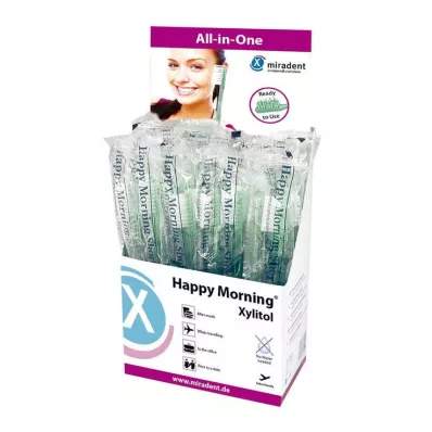 MIRADENT Cepillo de dientes desechable Happy Morning Xylitol, 50 uds