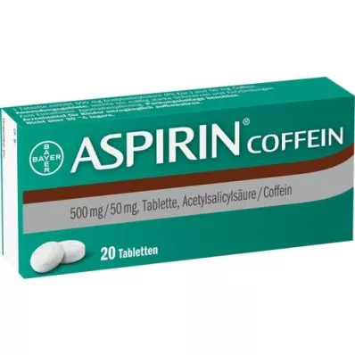 ASPIRIN Pastillas de cafeína, 20 uds