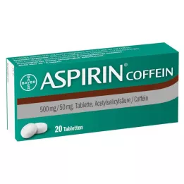 ASPIRIN Pastillas de cafeína, 20 uds
