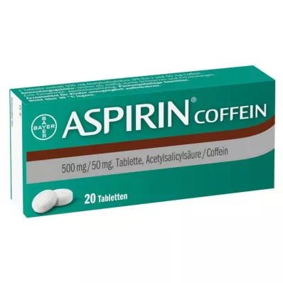 ASPIRIN Pastillas de cafeína, 20 uds