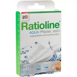 RATIOLINE aqua Shower Plaster Plus 5x7 cm estéril, 5 uds