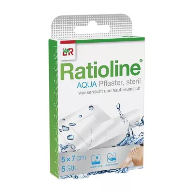 RATIOLINE aqua Shower Plaster Plus 5x7 cm estéril, 5 uds