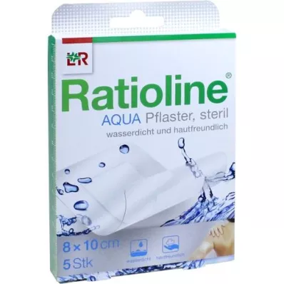 RATIOLINE aqua Shower Plaster Plus 8x10 cm estéril, 5 uds