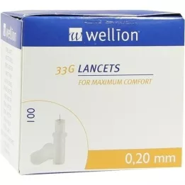 WELLION Lancetas 33 G, 100 uds
