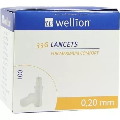 WELLION Lancetas 33 G, 100 uds