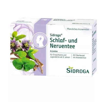 Bolsas filtrantes de té para dormir y nervios Sidroga, 20x2,0 g
