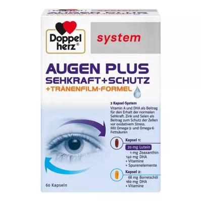 DOPPELHERZ Cápsulas del sistema Eyes plus visión+protección, 60 uds