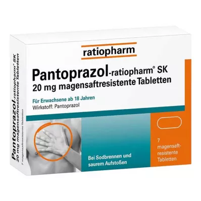 Pantoprazol ratiopharm SK 20 mg tabletas gastrorresistentes, 7 piezas