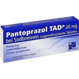 PANTOPRAZOL TAD 20 mg b.Sodbrenn. comprimidos para jugo gástrico, 14 uds