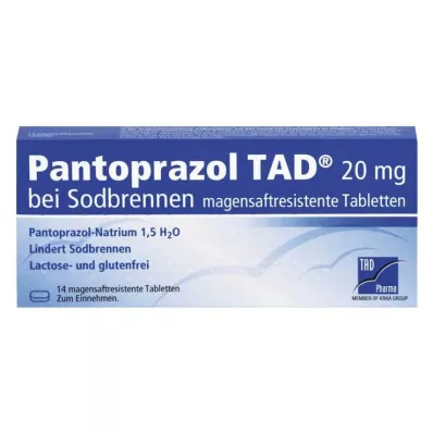 PANTOPRAZOL TAD 20 mg b.Sodbrenn. comprimidos para jugo gástrico, 14 uds PANTOPRAZOL TAD 20 mg b.Sodbrenn. comprimidos para jugo gástrico, 14 uds