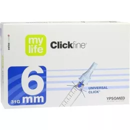 MYLIFE Agujas Clickfine 6 mm 31 G, 100 unidades