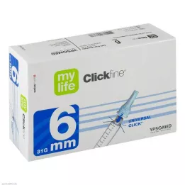 MYLIFE Agujas Clickfine 6 mm 31 G, 100 unidades
