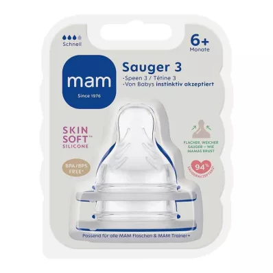 MAM Tetina talla 3 6+ meses silicona, 2 uds MAM Tetina talla 3 6+ meses silicona, 2 uds