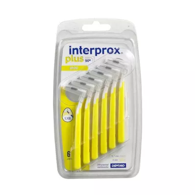 INTERPROX más mini cepillo interdental amarillo, 6 uds