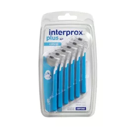 INTERPROX más cepillo interdental cónico azul, 6 piezas
