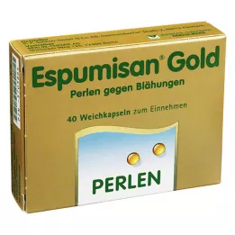 ESPUMISAN Perlas de oro contra la flatulencia, 40 uds