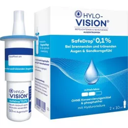 HYLO-VISION SafeDrop 0,1% gotas oftálmicas, 2X10 ml