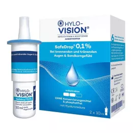 HYLO-VISION SafeDrop 0,1% gotas oftálmicas, 2X10 ml
